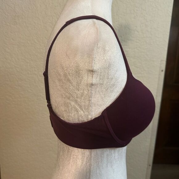 Victorias Secret Body By Victoria Push-Up‎ Pigeonnant Bra 34D Wine Maroon - Picture 9 of 11